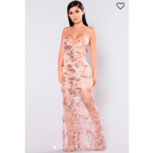 FashionNova Rose Gold Dress